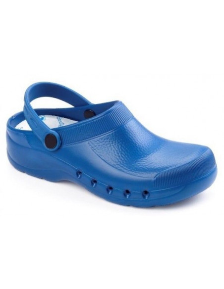 Zueco sanitario blando y muy ligero azul