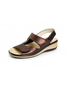 Sandalia especial juanetes con velcro Bronce de Daimar