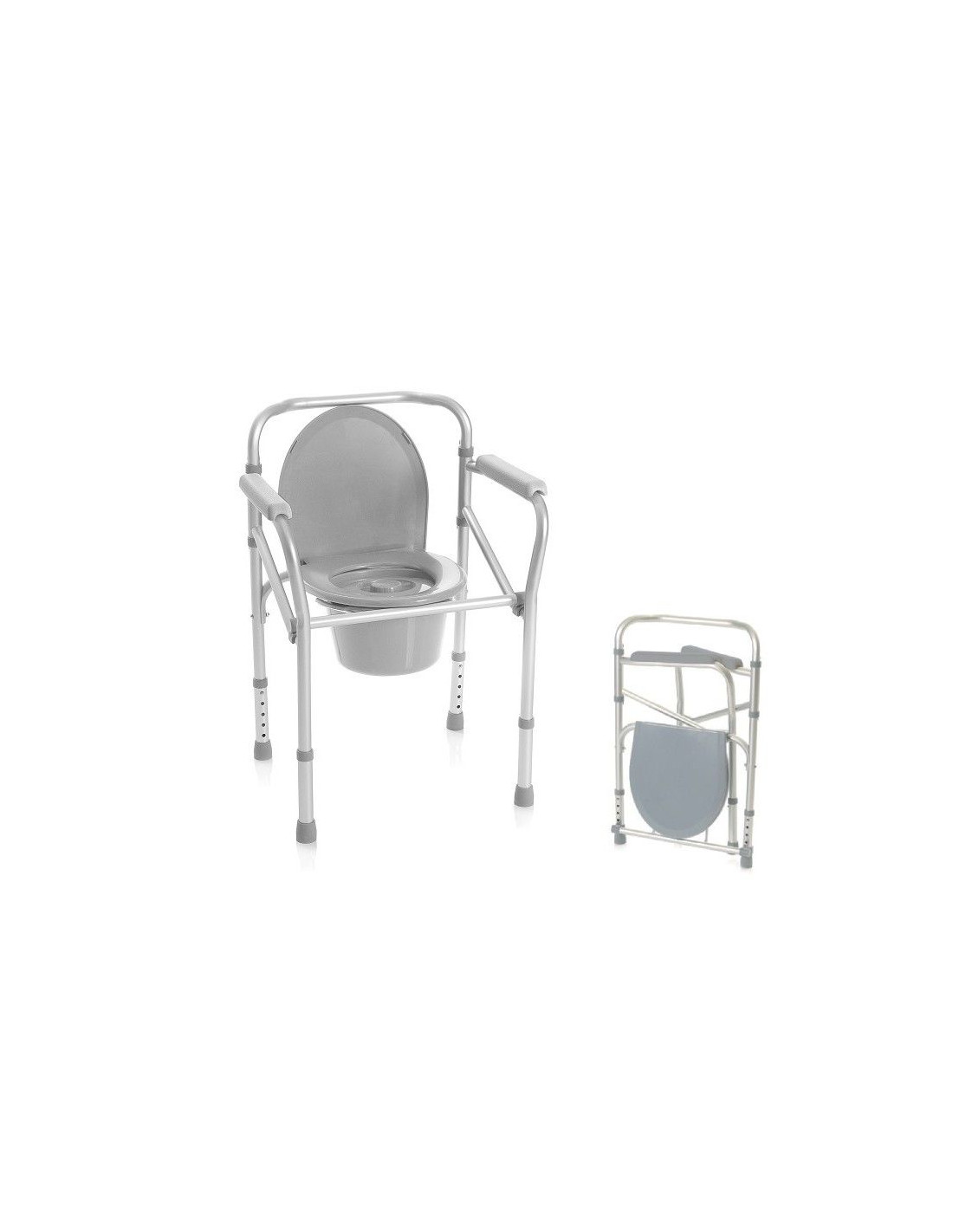Silla de ducha con inodoro plegable en aluminio Silla con orinal plegable 'Casa' AD903 Sillas con inodoro