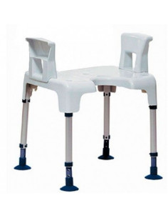 Taburete silla con ruedas banqueta para ducha e inodoro transporte seguro  comodo
