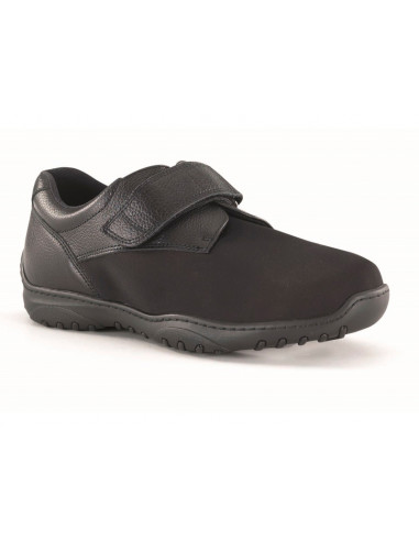 Calzado para hombre con diabetes color negro con velcro