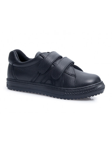 Zapato para nino deportivo negro con doble velcro