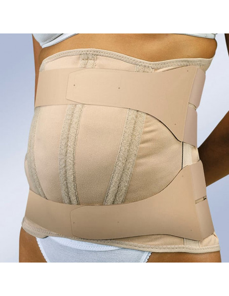 Faja sacrolumbar abdomen pendulo semirrigida y cierre velcro 1