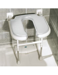 Asiento plegable en U acolchado