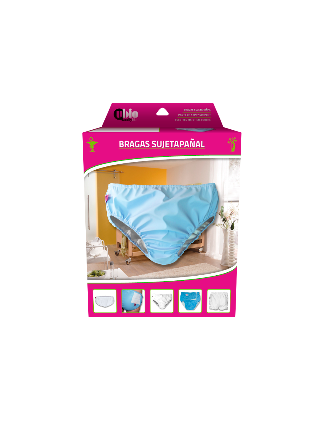 Ubiotex Braga Sujeta Pañal Impermeable Blanco Talla S 1ud