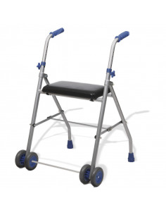 Caminador de aluminio con asiento de Ayudas Dinamicas