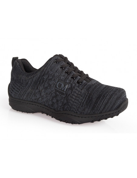 Zapatilla deportiva hombre para el pie diabetico color negro