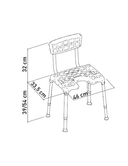 Silla PORTOFINO asiento en U 3