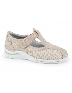 Zapatilla de verano para personas diabeticas beige