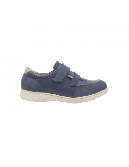 Calzado casual caballero con  velcros  ELASTIC azul