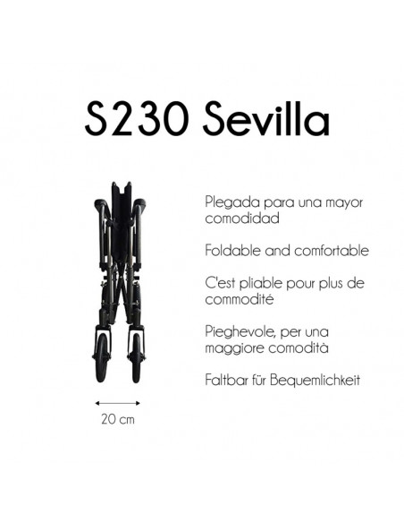 Silla de ruedas pequenas plegable SEVILLA 1