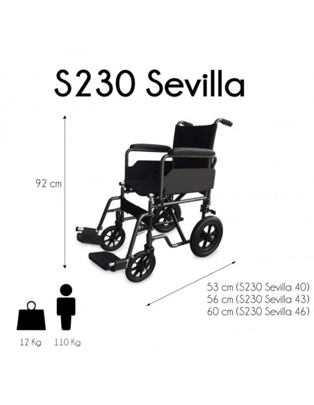 Silla de ruedas pequenas plegable SEVILLA 2