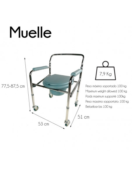 Silla WC con ruedas MUELLE 2