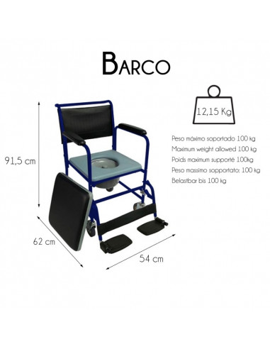 Silla orinal con ruedas BARCO