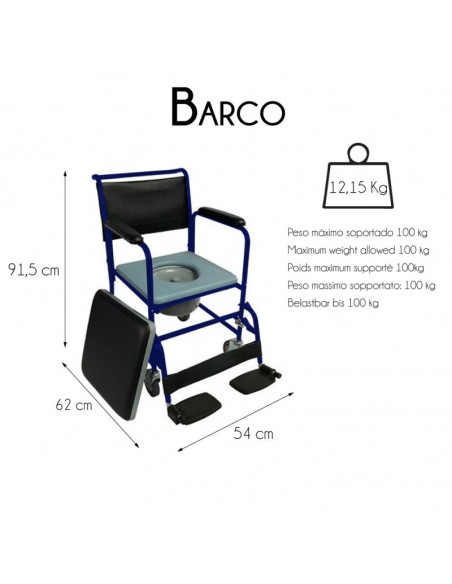 Silla orinal con ruedas BARCO 1