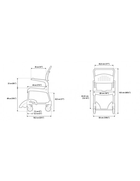 Silla de ducha y wc CLEAN de Ayudas Dinamicas 2