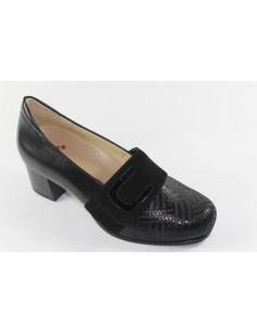 Zapato de mujer con tacon y pala elastica LONDRES